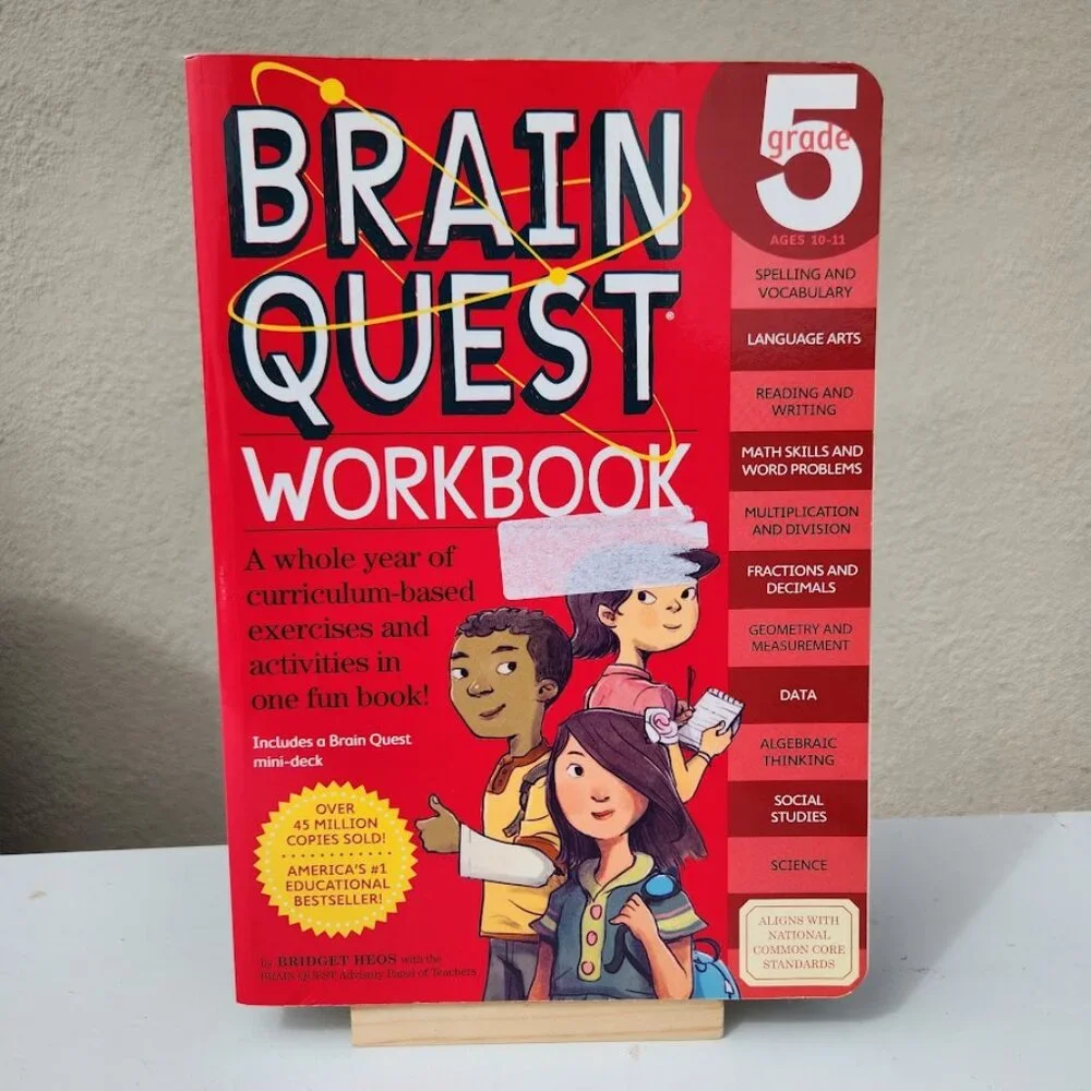 NEW Brain Quest Workbook Grade 5 Activity Book 5th 9780761182788 Workbook School
